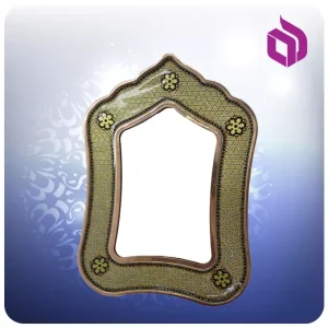 آینه مستطیل مس و خاتم کاری شالدار 30سانت