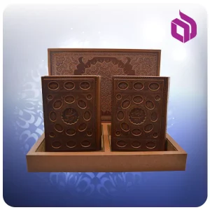 ست حافظ و شاهنامه وزيری جعبه دار چرم