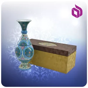 گلدان صراحی مینا 25 سانت با جعبه MDF گالینگور