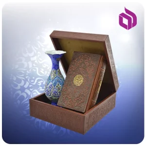 نهج البلاغه پالتویی چرم با گلدان مینا 16 کد 90369