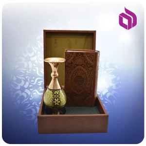 شاهنامه پالتویی چرم با گلدان خاتم 16