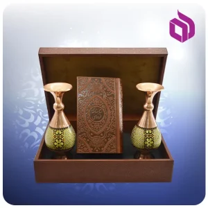 شاهنامه پالتویی چرم با دوگلدان خاتم 16