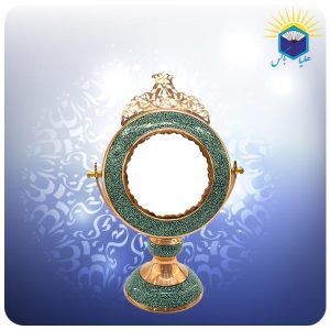 آینه گرد مس و فیروزه کوب 35 سانت (کد 50179)