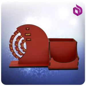 تقویم صد ساله چرخ دنده ای با جاخودکاری و جا کاغذی رنگ قرمز (کد 70199/1)