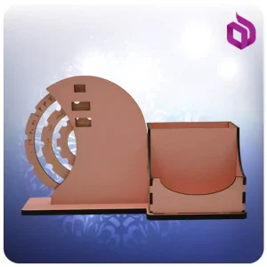 تقویم صد ساله چرخ دنده ای با جاخودکاری و جا کاغذی رنگ صورتی (کد 70199/4)